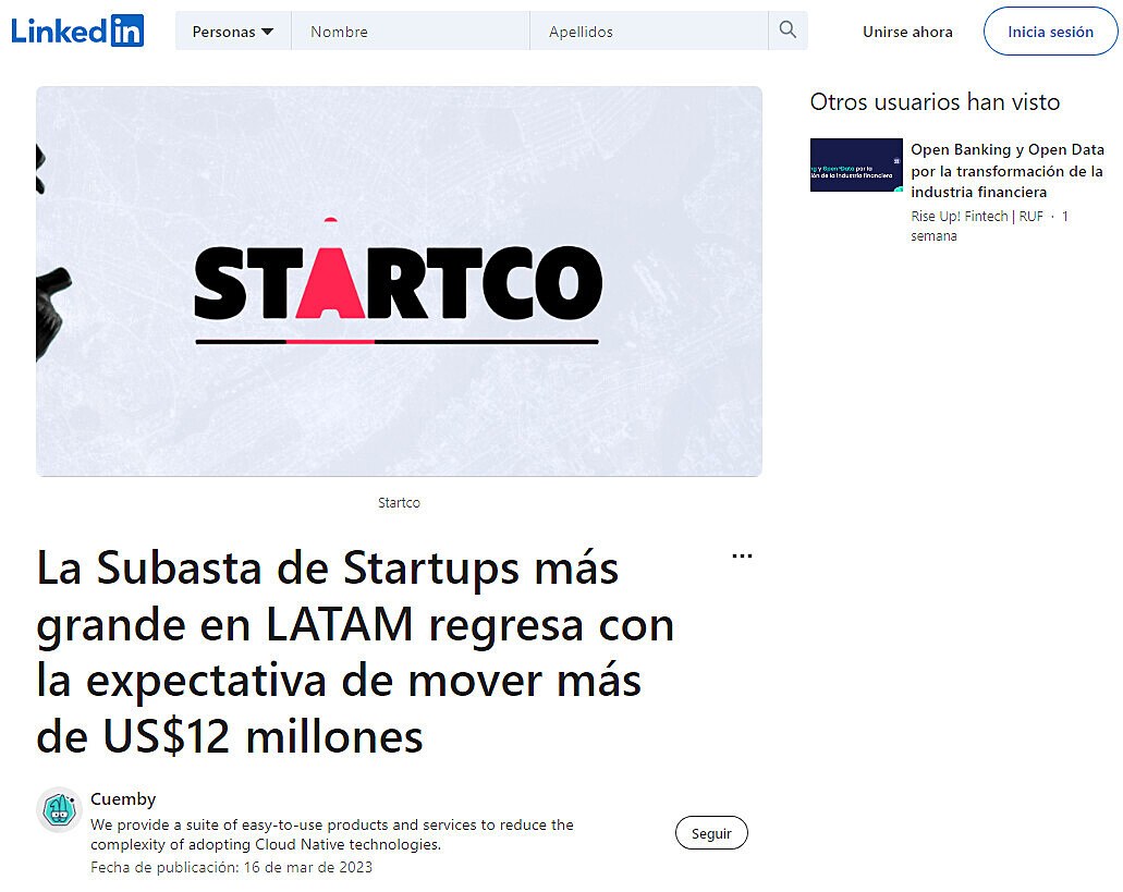 La Subasta de Startups ms grande en LATAM regresa con la expectativa de mover ms de US$12 millones